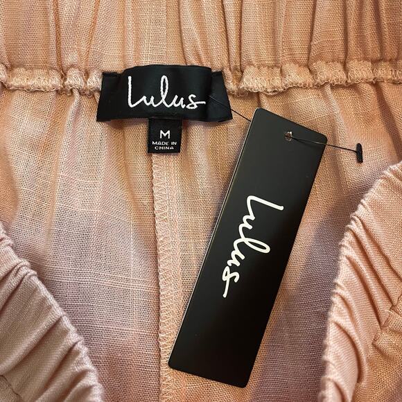 LULUS Taking a Vacation Light Pink Side Slit Jogger Pants Womens M, Coastal Boho - Picture 11 of 11
